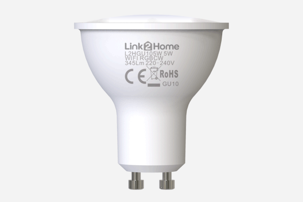 Single Pack Indoor Lamp with White & RGB Control - GU10 - 400lm 4.8 watt