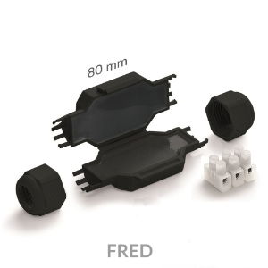 Fred - Gel Straight Joint IP69K - 3 Core 4mm - Black - Bag of 10