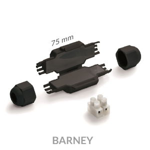 Barney - Gel Straight Joint IP69K - 2 Core 2.5mm - Black - Pack of 1