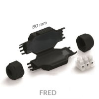 Fred - Gel Straight Joint IP69K - 3 Core 2.5mm - Black - Pack of 1